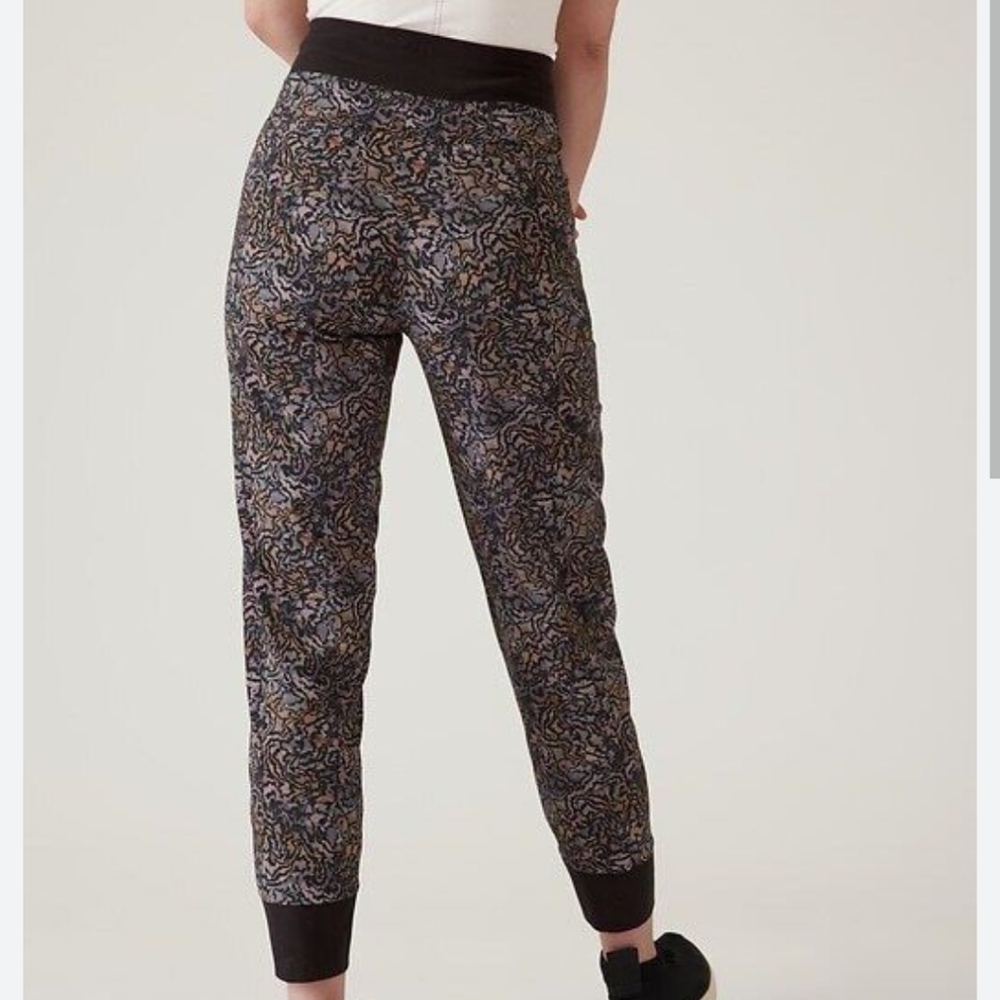 Athleta Black Multi Print Joggers - Picture 14 of 15